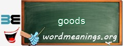 WordMeaning blackboard for goods